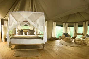 Chindeni Bush Camp bedroom, Zambia