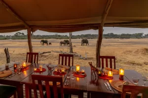 The Hide Safari camp Private Dining Room, Zimbabwe